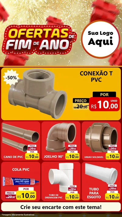 Modelo de Rede Social para Stories com o tema Ofertas de Fim de Ano para Tubos e conexões