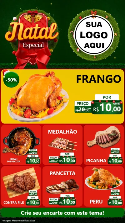 Modelo de Rede Social para Stories com o tema Natal Especial para Assados