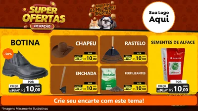 Modelo de TV para TV Horizontal com o tema Super Oferta de Ração para Agropecuária