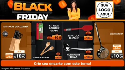 Modelo de TV para TV Horizontal com o tema Black Friday para Utilidades Domésticas