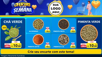 Modelo de TV para TV Horizontal com o tema Ofertas de Fim de Semana para Produtos Naturais