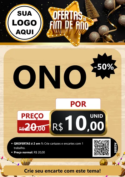 Modelo de Cartaz para Cartaz A4 Vertical com o tema Ofertas de Fim de Ano para Óticas