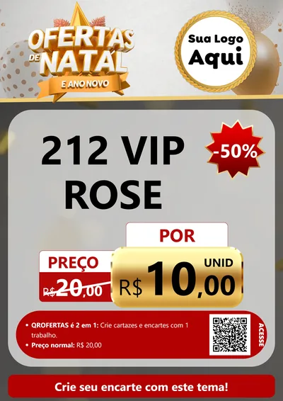 Modelo de Cartaz para Cartaz A4 Vertical com o tema Ofertas De Natal E Ano Novo para Perfumes