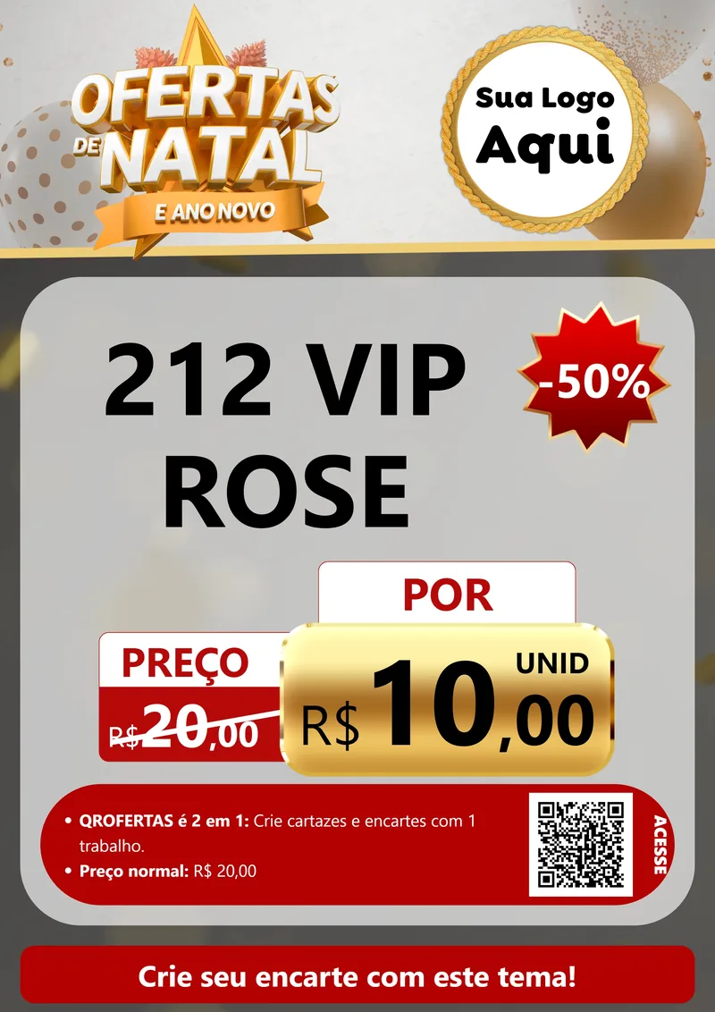 Modelo de Cartaz para Cartaz A4 Vertical com o tema Ofertas De Natal E Ano Novo para Perfumes