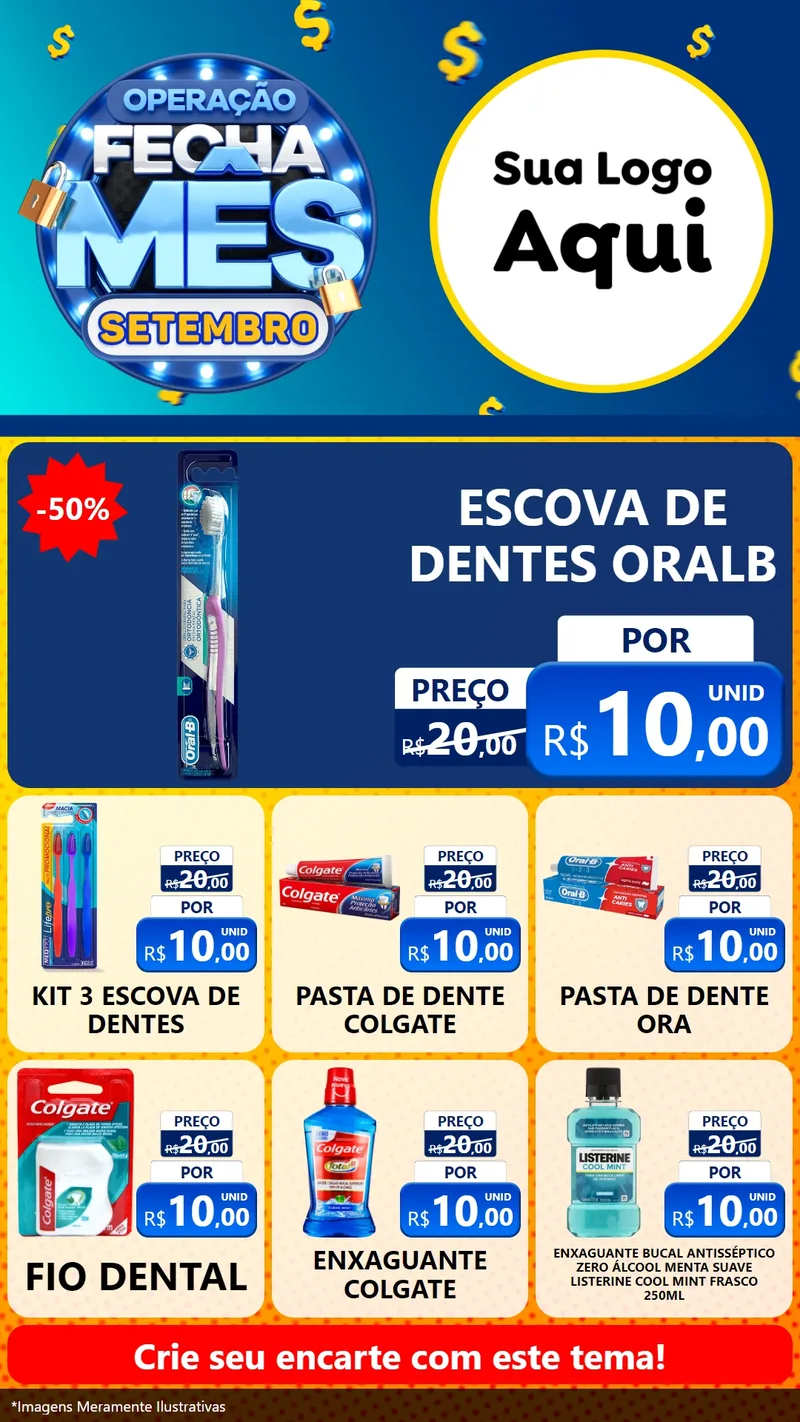 Modelo de Rede Social para Stories com o tema Operação Fecha Mês Setembro para Higiene Pessoal