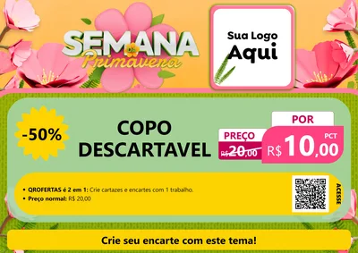 Modelo de Cartaz para Cartaz A4 Horizontal com o tema Semana da Primavera para Embalagens