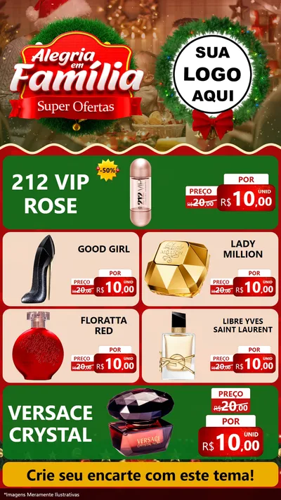 Modelo de TV para TV Vertical com o tema Alegria Em Família - Super Ofertas para Perfumes