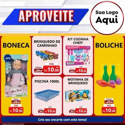 Modelo de Rede Social para Feed Facebook com o tema Aproveite para Brinquedos