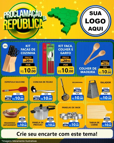 Modelo de Rede Social para Feed Instagram com o tema Proclamação da República para Utilidades Domésticas