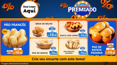 Modelo de TV para TV Horizontal com o tema Janeiro Premiado para Padaria