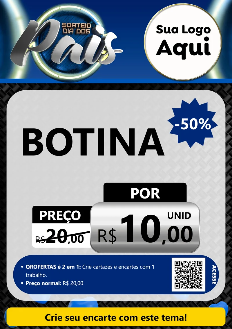 Modelo de Cartaz para Cartaz A4 Vertical com o tema Sorteio Dia Dos Pais para Agropecuária