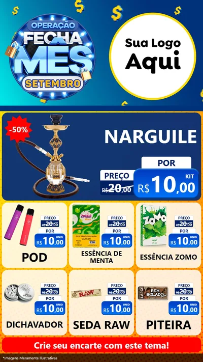 Modelo de Rede Social para Stories com o tema Operação Fecha Mês Setembro para Tabacaria