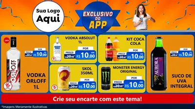 Modelo de TV para TV Horizontal com o tema Exclusivo do Aplicativo para Distribuidora de bebidas