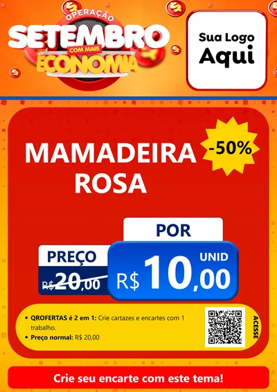 Modelo de Cartaz para Cartaz A4 Vertical com o tema Operação Setembro Com Muita Economia para Bebês
