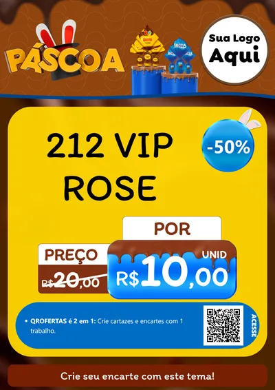 Modelo de Cartaz para Cartaz A4 Vertical com o tema Páscoa para Perfumes