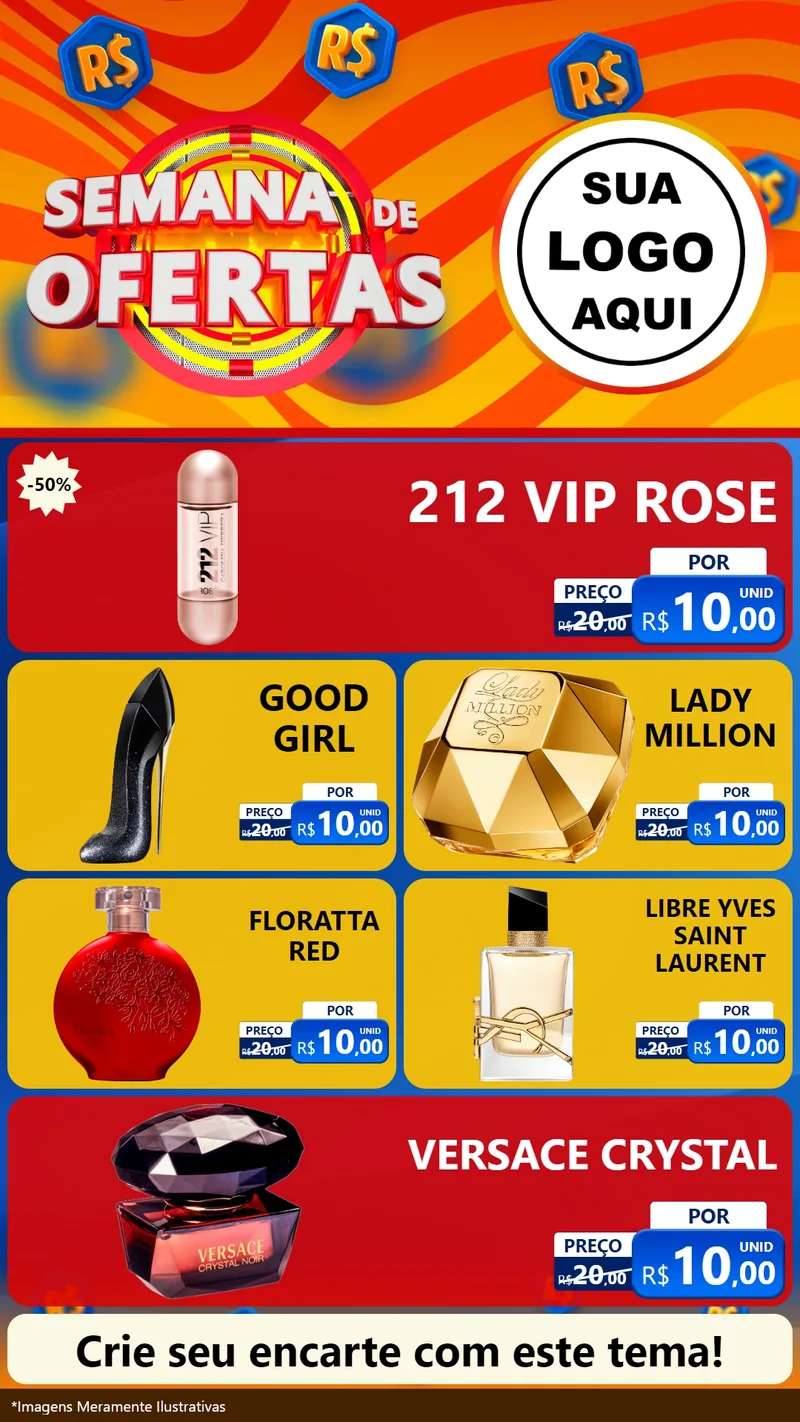 Modelo de TV para TV Vertical com o tema Semana de Ofertas para Perfumes