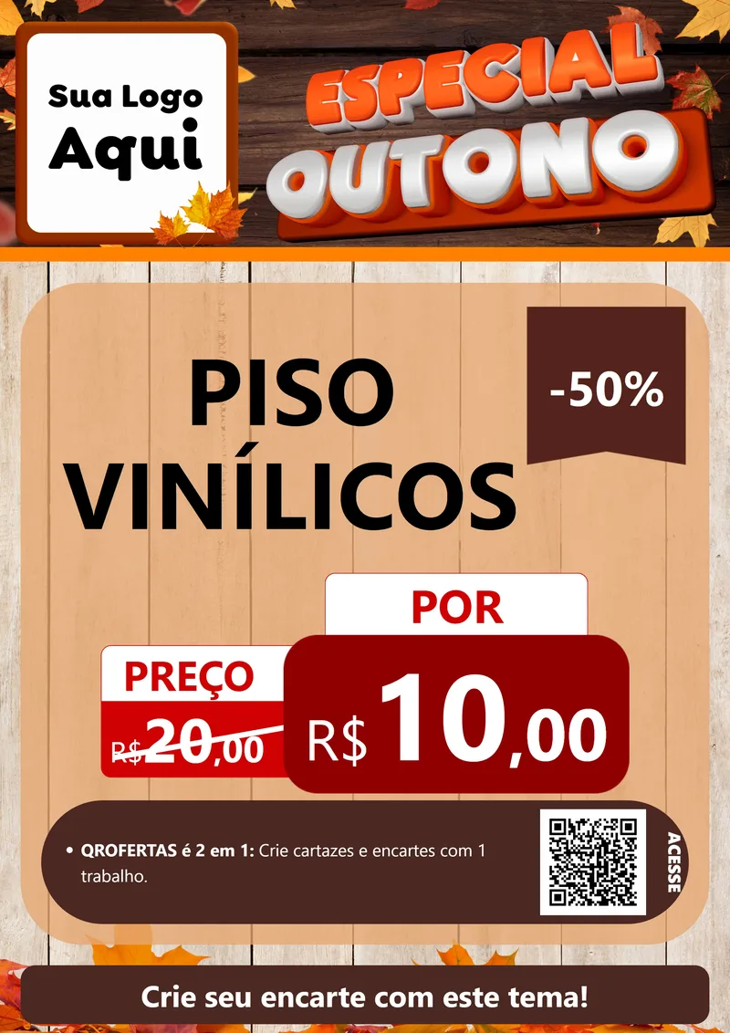 Modelo de Cartaz para Cartaz A4 Vertical com o tema Especial Outono para Material para Construção
