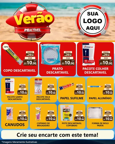 Modelo de Rede Social para Feed Instagram com o tema Verão Imbatível para Embalagens
