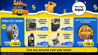 Modelo de TV para TV Horizontal com o tema Sextou de Ofertas para Auto peças