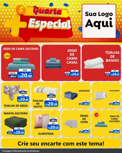Modelo de Rede Social para Feed Instagram com o tema Quarta Mais Especial para Cama, Mesa e Banho