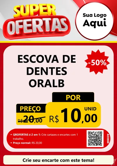 Modelo de Cartaz para Cartaz A4 Vertical com o tema Super Ofertas para Higiene Pessoal