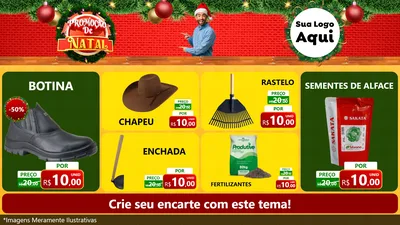 Modelo de TV para TV Horizontal com o tema Promoção de Natal para Agropecuária