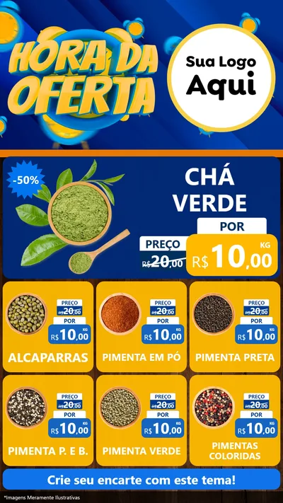 Modelo de Rede Social para Stories com o tema Hora da Oferta para Produtos Naturais