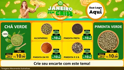 Modelo de TV para TV Horizontal com o tema Janeiro Sem Crise para Produtos Naturais