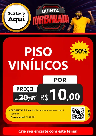 Modelo de Cartaz para Cartaz A4 Vertical com o tema Quinta Turbinada para Material para Construção