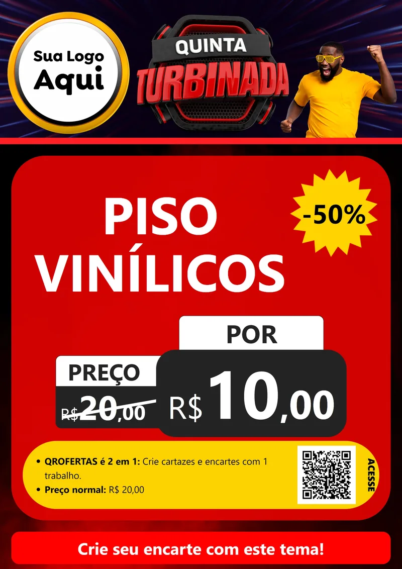 Modelo de Cartaz para Cartaz A4 Vertical com o tema Quinta Turbinada para Material para Construção