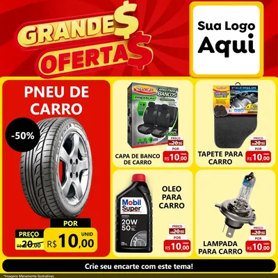 Modelo de Rede Social para Feed Facebook com o tema Grandes Ofertas para Auto peças