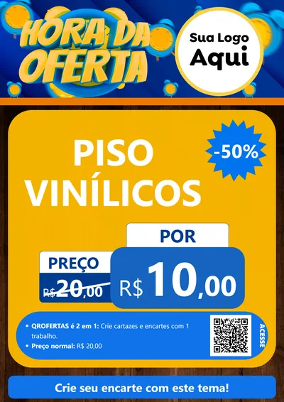Modelo de Cartaz para Cartaz A4 Vertical com o tema Hora da Oferta para Material para Construção