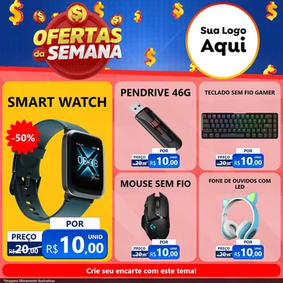 Modelo de Rede Social para Feed Facebook com o tema Ofertas Da Semana para Informática