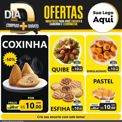 Modelo de Rede Social para Feed Facebook com o tema Dia D Mais Economia para Salgadaria