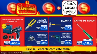 Modelo de TV para TV Horizontal com o tema Ofertas Especiais de Junho para Maquinas e Ferramentas