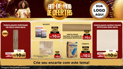 Modelo de TV para TV Horizontal com o tema Fim de Ano de Ofertas para Pisos e revestimentos