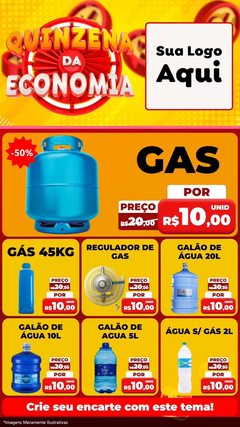 Modelo de Rede Social para Stories com o tema Quinzena Da Economia para Água e gás