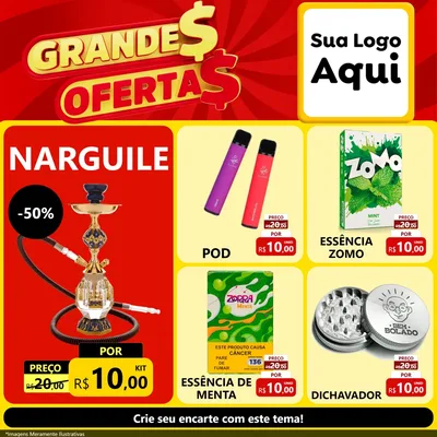 Modelo de Rede Social para Feed Facebook com o tema Grandes Ofertas para Tabacaria