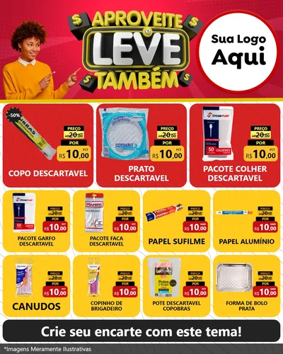 Modelo de Rede Social para Feed Instagram com o tema Aproveite e Leve Também para Embalagens