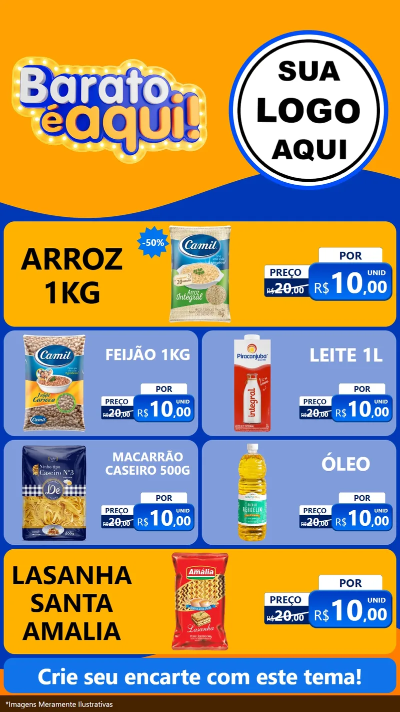 Modelo de TV para TV Vertical com o tema Barato é aqui para Supermercado