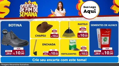 Modelo de TV para TV Horizontal com o tema Ofertaço de Fim de Semana para Agropecuária