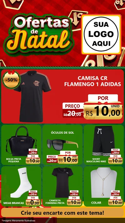 Modelo de Rede Social para Stories com o tema Ofertas de Natal para Roupas e acessórios