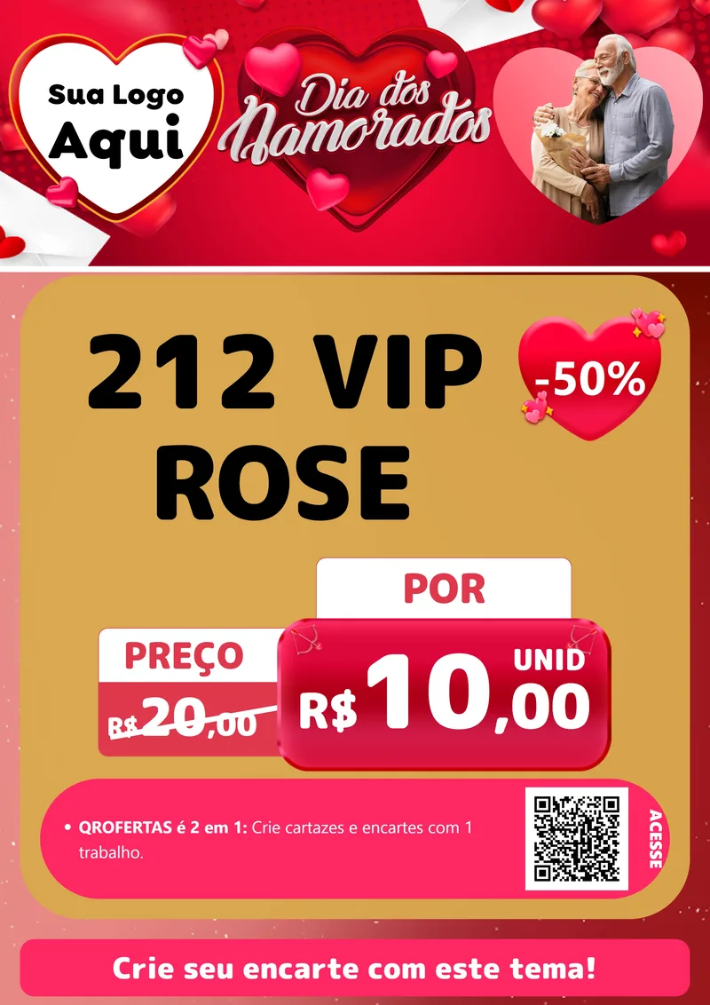 Modelo de Cartaz para Cartaz A4 Vertical com o tema Dia Dos Namorados para Perfumes