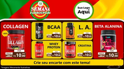 Modelo de TV para TV Horizontal com o tema Semana Farroupilha para Suplementos alimentares