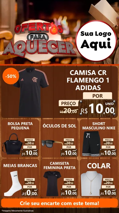 Modelo de Rede Social para Stories com o tema Ofertas Para Aquecer para Roupas e acessórios