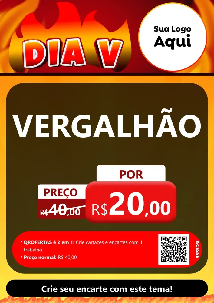 Modelo de Cartaz para Cartaz A4 Vertical com o tema Dia V para Ferragens