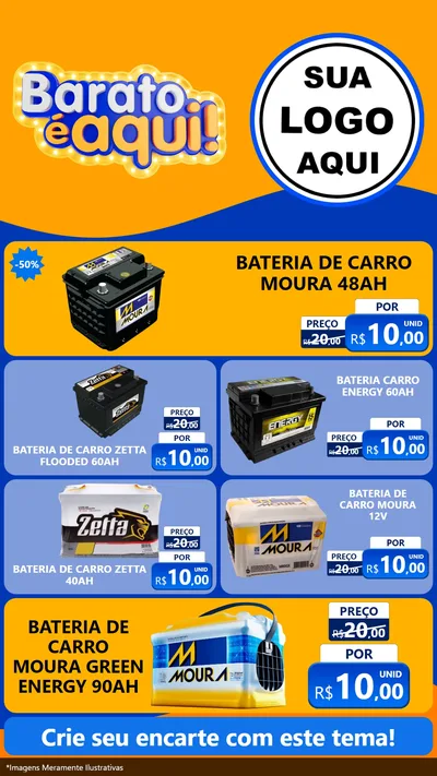 Modelo de TV para TV Vertical com o tema Barato é aqui para Baterias Elétricas