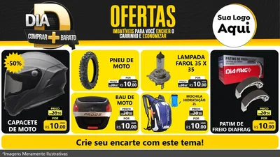 Modelo de TV para TV Horizontal com o tema Dia D Mais Economia para Moto peças