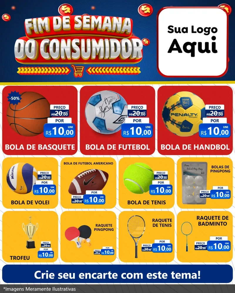 Modelo de Rede Social para Feed Instagram com o tema Fim de Semana do Consumidor para Artigos Esportivos