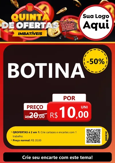 Modelo de Cartaz para Cartaz A4 Vertical com o tema Quinta de Ofertas Imbatíveis para Agropecuária